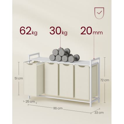 Wäschekorb REX weiß