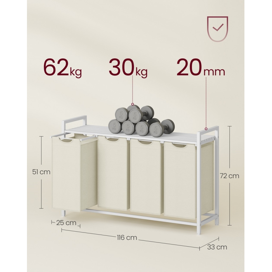 Wäschekorb REX weiß