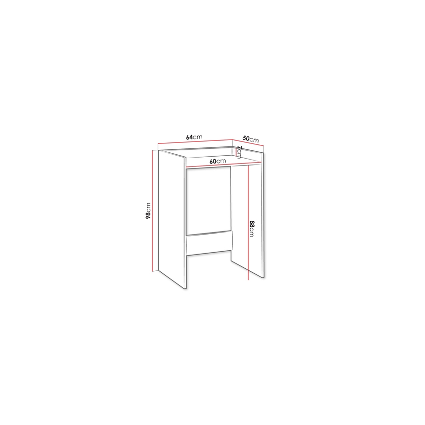 Waschmaschinenschrank POLA 98x64 cm weiß