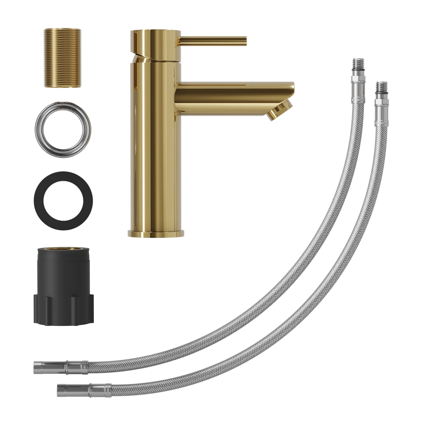 Waschtischarmatur RINGSTED 17,8 cm, glänzendes Messing