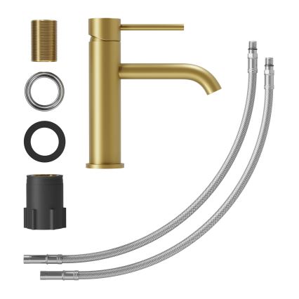 Waschtischarmatur SOVANG, 18,3 cm, gebürstetes Messing