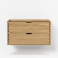 Waschtischunterschrank GRIBSKOV 100 cm, Beige/Eiche