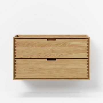 Waschtischunterschrank GRIBSKOV 100 cm, Beige/Eiche
