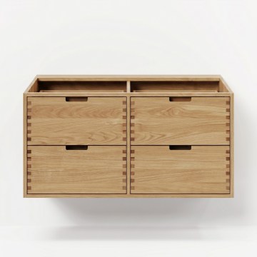 Waschtischunterschrank GRIBSKOV 120 cm, Beige/Eiche