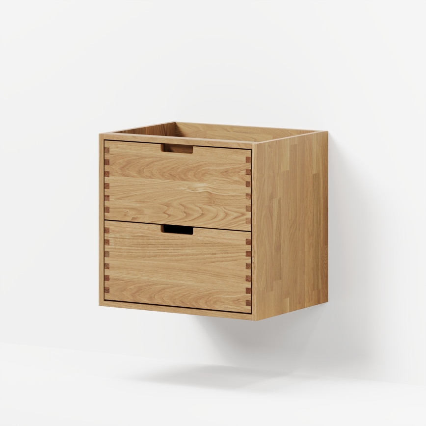 Waschtischunterschrank GRIBSKOV 60 cm Beige/Eiche/Weiß