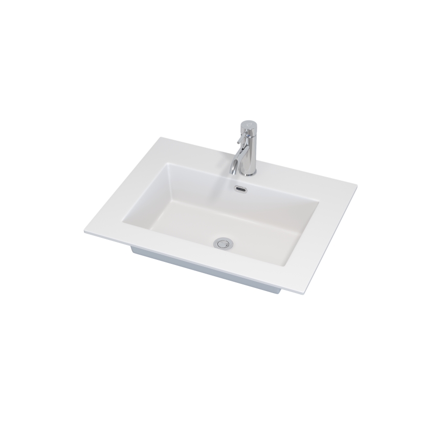 Waschtischunterschrank GRIBSKOV 60 cm Beige/Eiche/Weiß