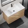 Waschtischunterschrank KENWOOD 91 cm, Eiche/Weiß