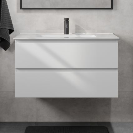 Waschtischunterschrank KENWOOD mit Waschbecken, 91 cm, weiß
