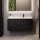Waschtischunterschrank mit Waschbecken HELSINKI 115 cm, rechts/schwarz