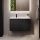 Waschtischunterschrank mit Waschbecken HELSINKI 95 cm, links, schwarz