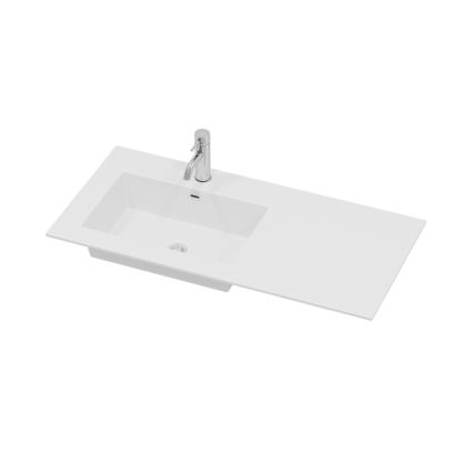 Waschtischunterschrank mit Waschbecken HELSINKI 95 cm, links, schwarz