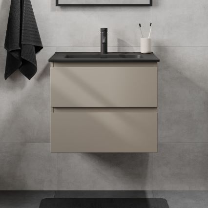 Waschtischunterschrank mit Waschbecken KENWOOD 61 cm Marakesh/Schwarz