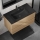 Waschtischunterschrank mit Waschbecken KENWOOD 91 cm Eiche/Schwarz