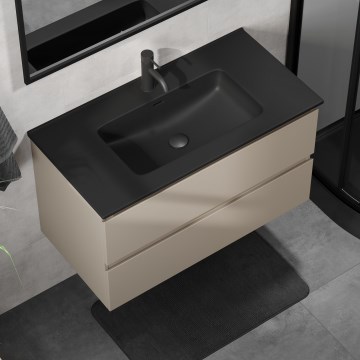 Waschtischunterschrank mit Waschbecken KENWOOD 91 cm Marakesh/Schwarz
