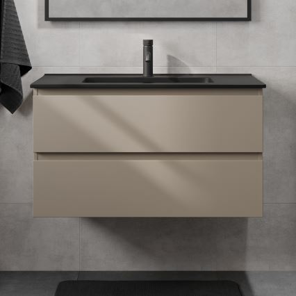 Waschtischunterschrank mit Waschbecken KENWOOD 91 cm Marakesh/Schwarz