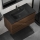 Waschtischunterschrank mit Waschbecken KENWOOD, 91 cm, Nussbaum/Schwarz