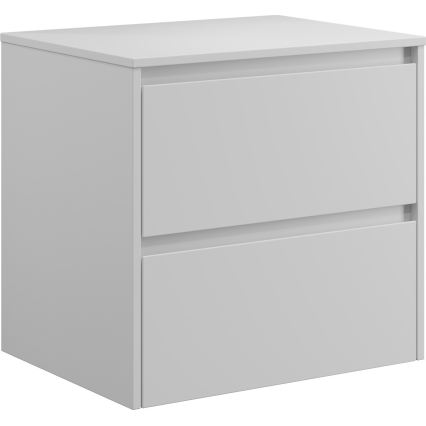 Waschtischunterschrank mit Waschbecken TRONDHEIM/DRAMMEN 60x57x46 cm weiß