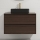 Waschtischunterschrank mit Waschbecken TRONDHEIM/LJORDAL 90x57x46 cm Nussbaum/Schwarz