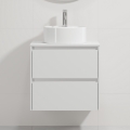Waschtischunterschrank mit Waschbecken TRONDHEIM/VIKEDAL 60x57x46 cm weiß