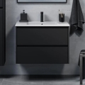 Waschtischunterschrank MOLDE 80x55x46 cm schwarz