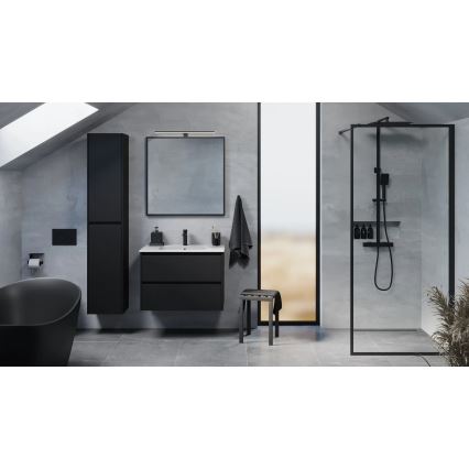 Waschtischunterschrank MOLDE 80x55x46 cm schwarz