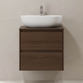 Waschtischunterschrank TRONDHEIM für Waschbecken 60x57x46 cm, Nussbaum