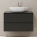 Waschtischunterschrank TRONDHEIM für Waschbecken 90 x 57 x 46 cm, schwarz