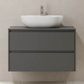 Waschtischunterschrank TRONDHEIM für Waschbecken 90x57x46 cm, anthrazit