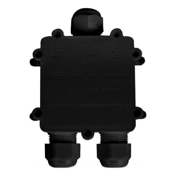 Wasserdichte Abzweigdose IP68 schwarz