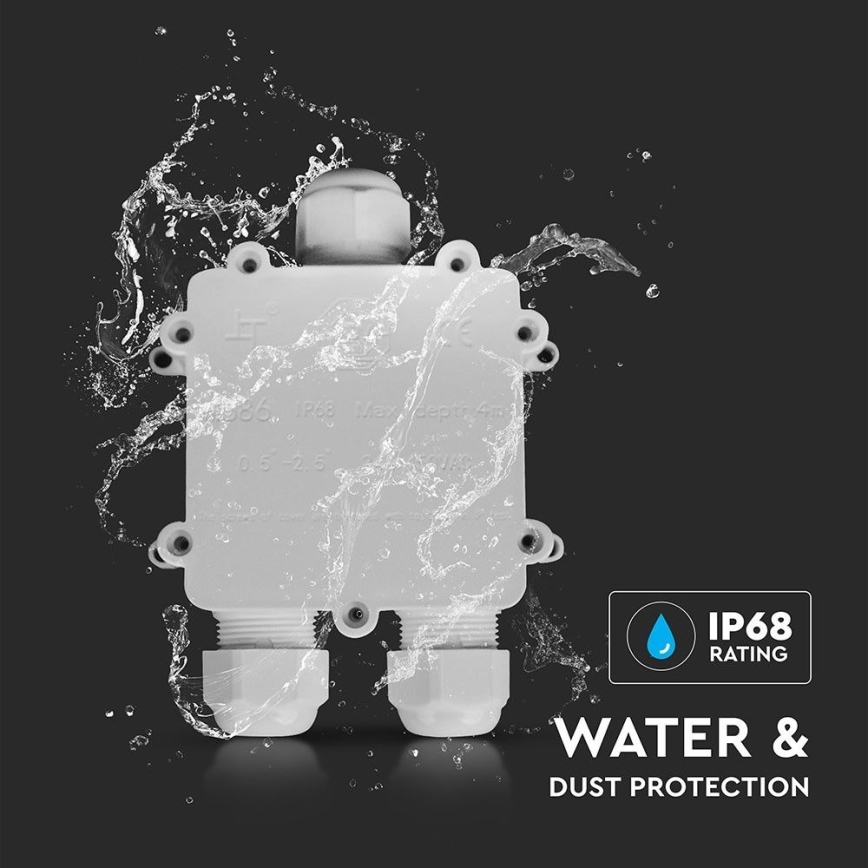 Wasserdichte Abzweigdose IP68 weiß