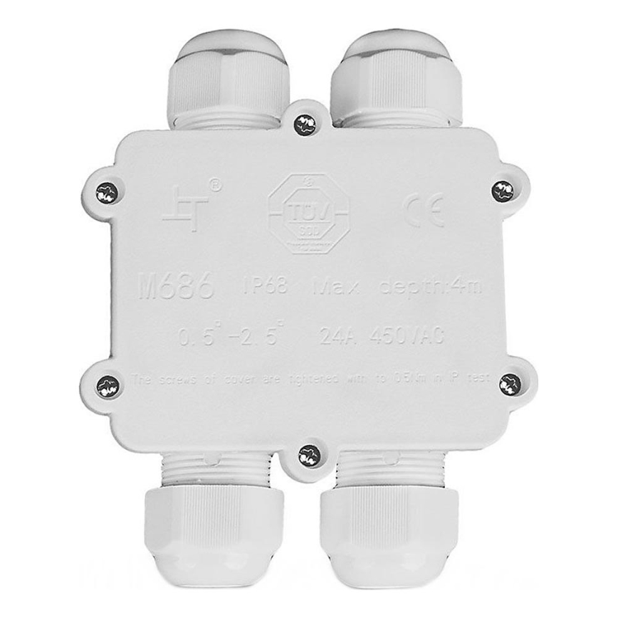 Wasserdichte Abzweigdose IP68 weiß