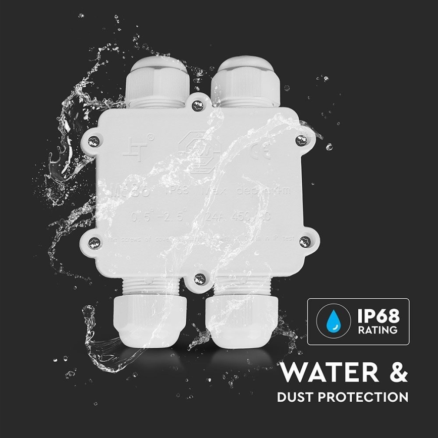 Wasserdichte Abzweigdose IP68 weiß