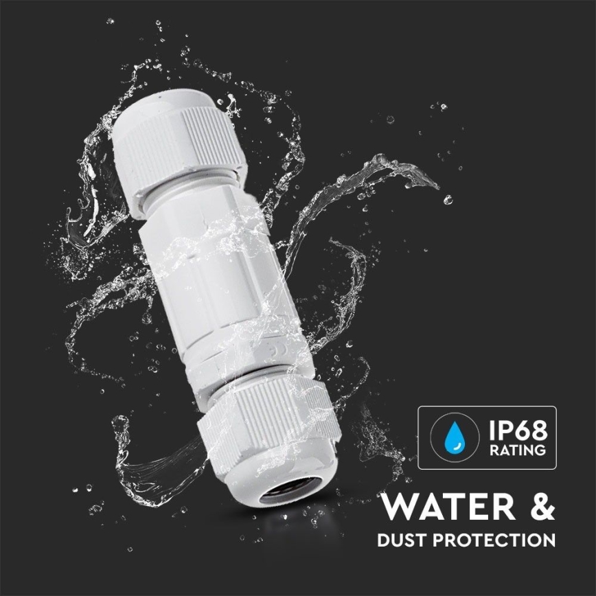 Wasserdichter Steckverbinder IP68 weiß