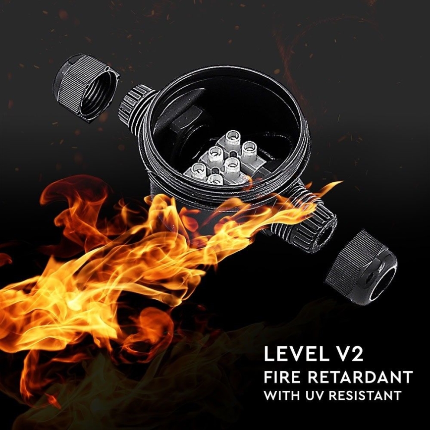 Wasserdichter Verbindungskonnektor IP66 schwarz