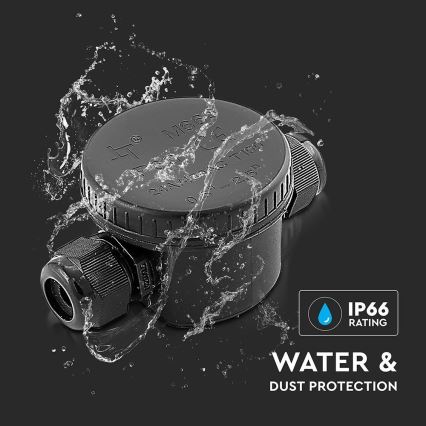 Wasserdichter Verbindungskonnektor IP66 schwarz