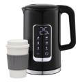 Wasserkocher mit LCD-Anzeige 1,7 l 2200W/230V schwarz + Reisetasse 450 ml
