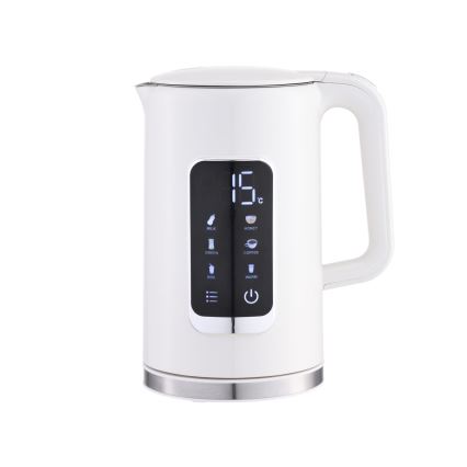Wasserkocher mit LCD-Anzeige 1,7 l 2200W/230V weiß + Reisetasse 450 ml