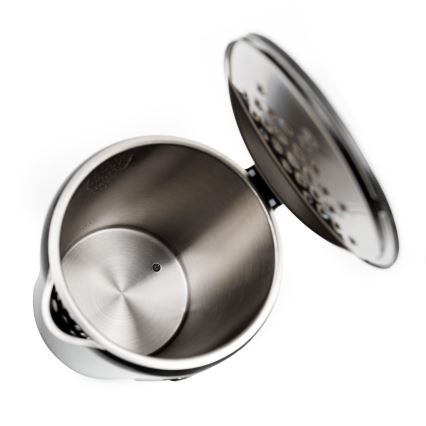 Wasserkocher mit LCD-Anzeige 1,7 l 2200W/230V weiß + Reisetasse 450 ml