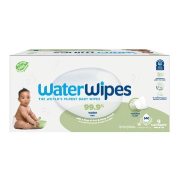 WaterWipes - SET 9x Plastikfreie Feuchttücher Soapberry 60 Stk. (540 Stk.)