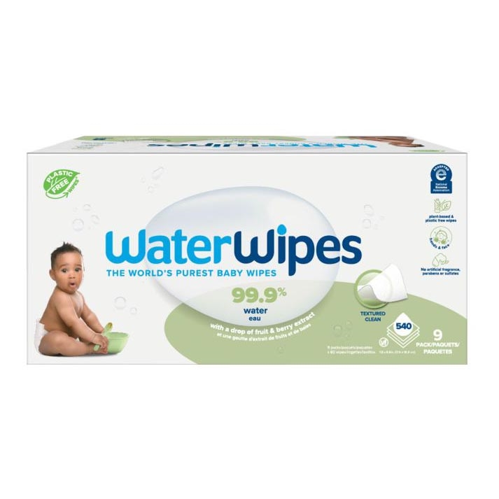 WaterWipes - SET 9x Plastikfreie Feuchttücher Soapberry 60 Stk. (540 Stk.)