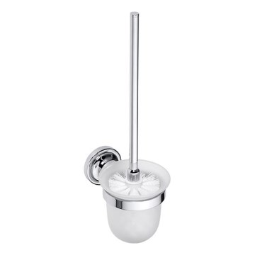 WC-Bürste 11x37,5 cm, silber/weiß