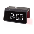 Wecker mit LCD-Display und kabellosem Ladegerät 15W/5V 1xCR2032 schwarz