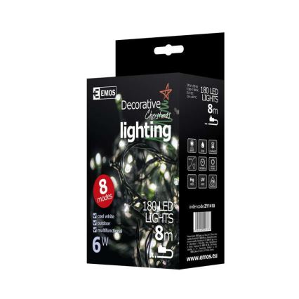 Weihnachtliche Lichterkette CHAIN IP44 3m 180xLED