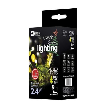 Weihnachtliche Lichterkette CHAIN IP44 4m 40xLED