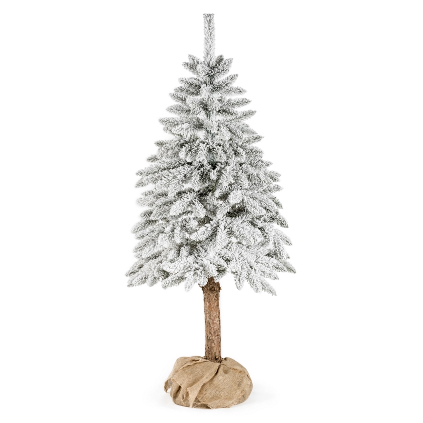 Weihnachtsbaum auf einem Baumstamm NATURAL WITH SNOW 180 cm Fichte