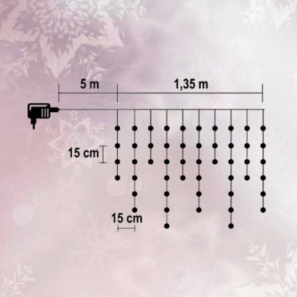 FK technics 5002312 - Weihnachtskette für Innenraum 50xLED/230V