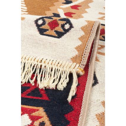 Wendbarer orientalischer Teppich KILIM GOLD 60x120 cm, mehrfarbig