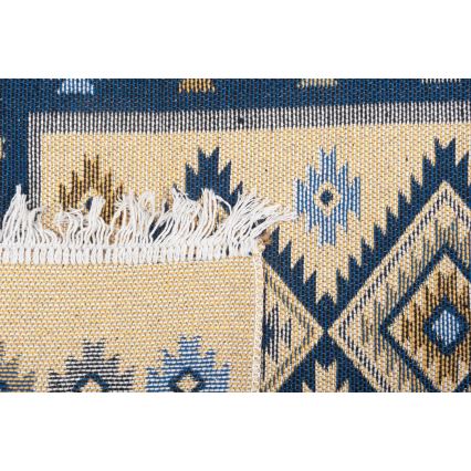Wendbarer Orientteppich KILIM 80x150 cm blau/beige