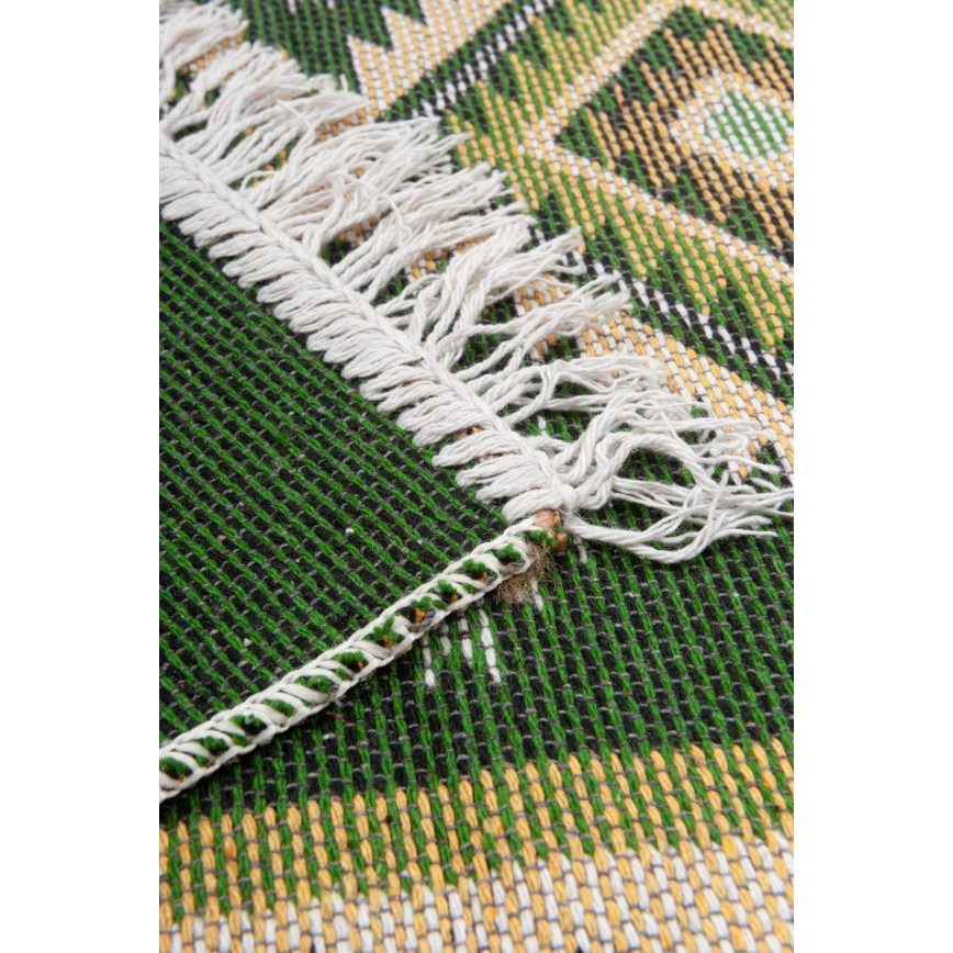 Wendbarer Orientteppich KILIM 80x150 cm Grün/Beige