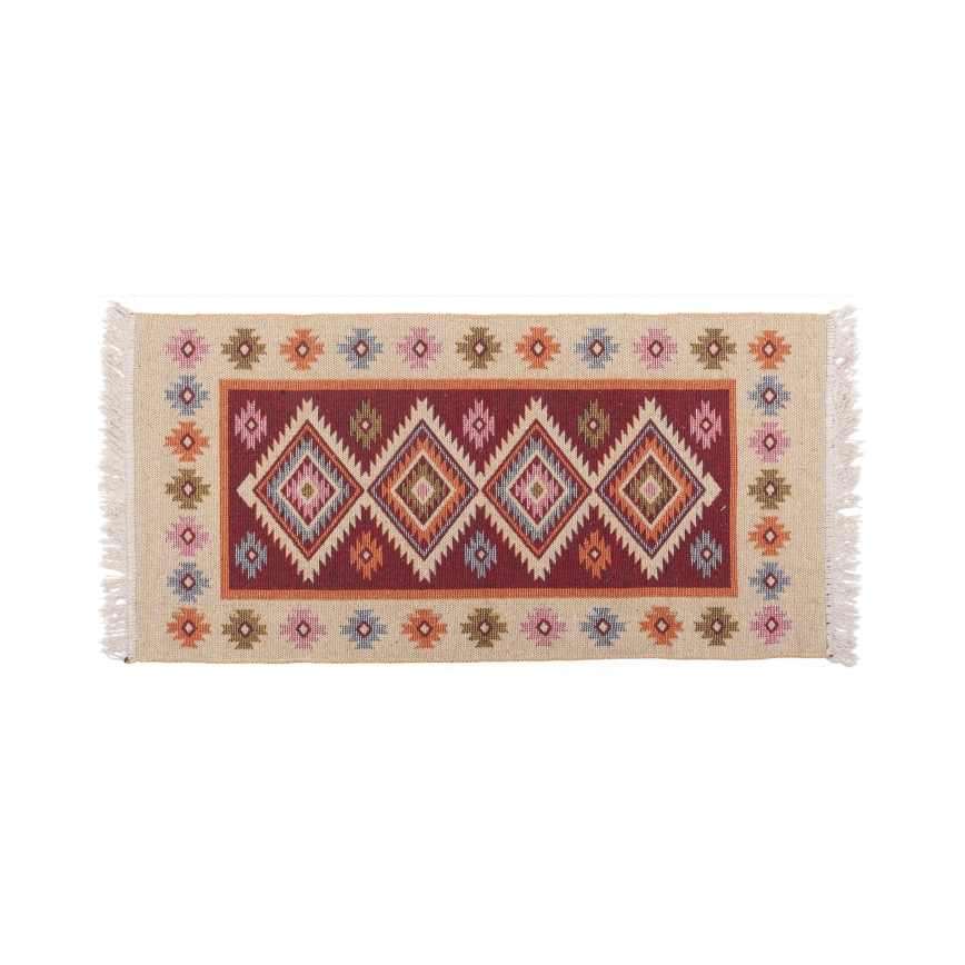 Wendbarer Orientteppich KILIM 80x150 cm rot/beige